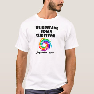 Camiseta Arte fresco del superviviente de Irma del huracán