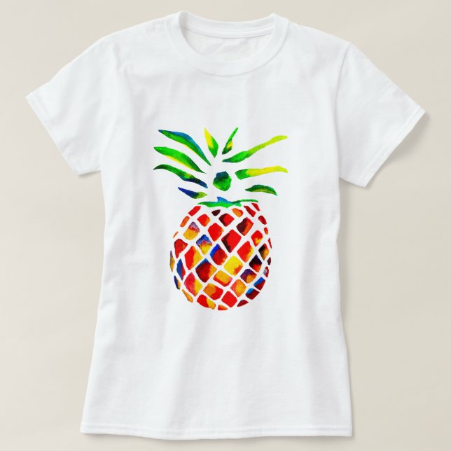 Camiseta Arte funky de piña (Diseño del anverso)