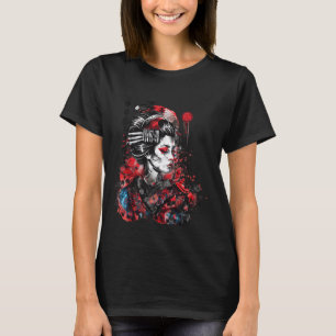 Camiseta Arte Geisha japonés Kimono arte tradicional Gei