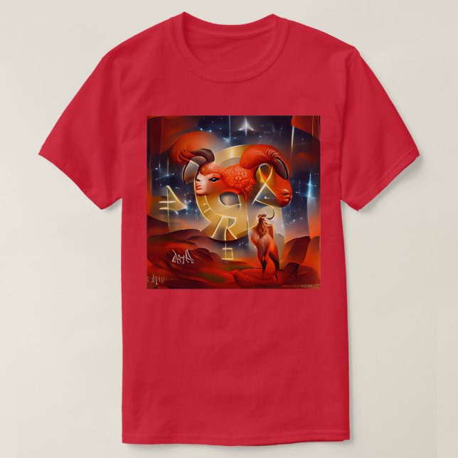 Camiseta Arte generado por IA Aries (Diseño del anverso)