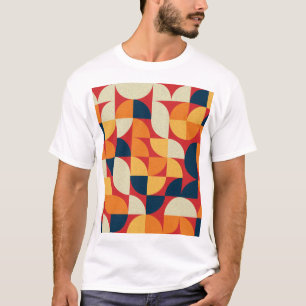 Camiseta Arte Generativo: Círculos de barrio coloridos