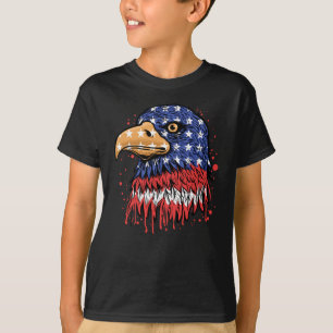 Camiseta Arte genial de águila con bandera americana - band