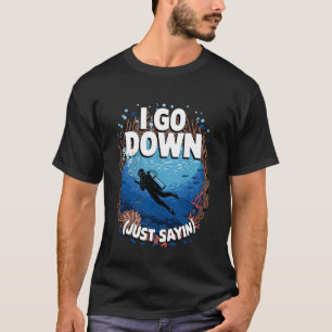 Camiseta Arte genial de buceo para hombres papá padre océan