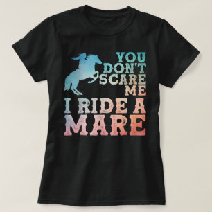 Camiseta Arte genial de mujeres y niñas montando a caballo 