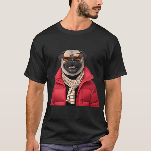 Camiseta Arte genial de pug (Anverso)