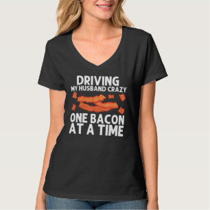 Camiseta Arte Genial de Tocino para Mujeres Mamá Cerdo Tira