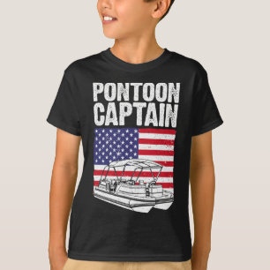 Camiseta Arte genial del capitán del barco pontón para homb