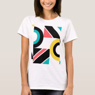 Camiseta Arte geométrico moderno, urbano, trendy y colorido