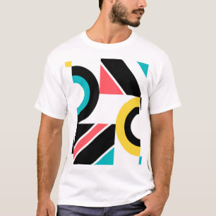 Camiseta Arte geométrico moderno, urbano, trendy y colorido