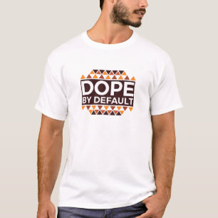 CAMISETA ARTE GEOMÉTRICO URBANO MARRÓN NARANJA POR DEFECTO