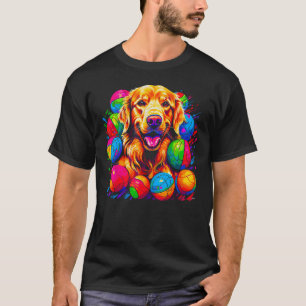 Camiseta Arte Golden Retriever Perro Voleibol