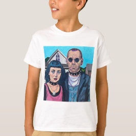 Camiseta Arte Gótico Americano Moderno - Inspirado en Grant
