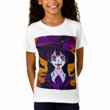 Arte gótico de Halloween en Anime Witch