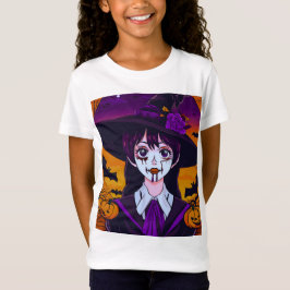 Camiseta Arte gótico de Halloween en Anime Witch