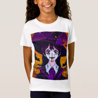 Camiseta Arte gótico de Halloween en Anime Witch
