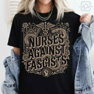 Camiseta Arte gótico de protesta de enfermeras contra fasci