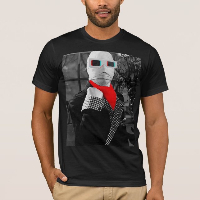 Camiseta Arte gráfico clásico de monstruos El hombre invisi (Anverso)