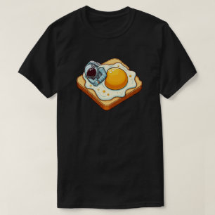 Camiseta Arte gráfico de astronauta durmiendo sobre tostada