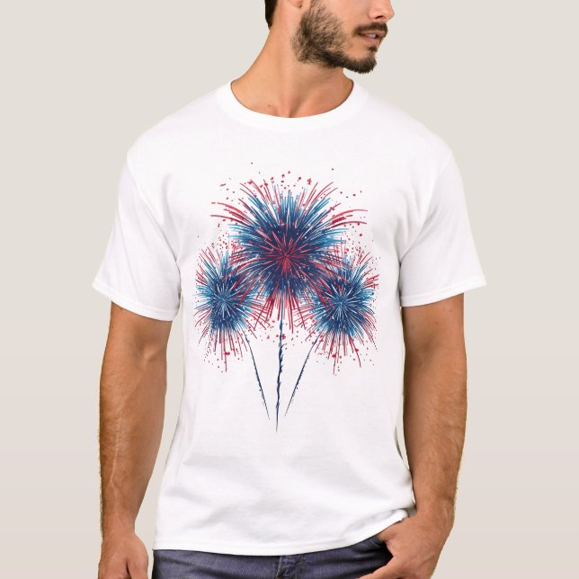 Camiseta Arte gráfico de explosión de fuegos artificiales r (Anverso)
