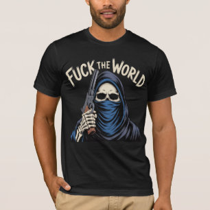 Camiseta Arte gráfico de mapache travieso agresivo y desafi
