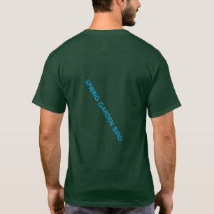 CAMISETA ARTE GRÁFICO DE PÁJARO DE JARDÍN DE PRIMAVERA