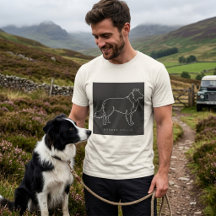 Arte gráfico minimalista de Border Collie en línea