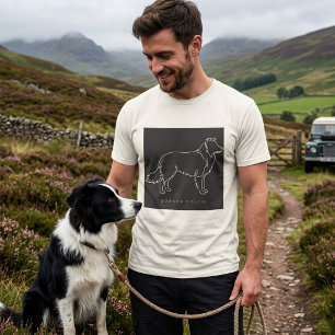 Camiseta Arte gráfico minimalista de Border Collie en línea