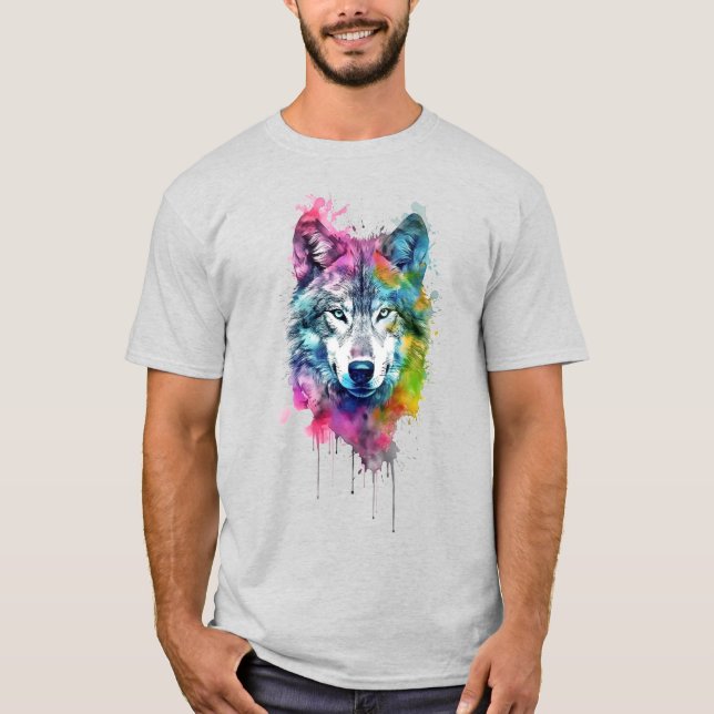 Camiseta Arte gráfico Wolf: Lobos animales Fan Art (Anverso)