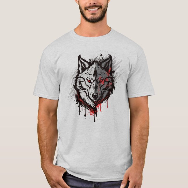 Camiseta Arte gráfico Wolf: Lobos animales Fan Art (Anverso)