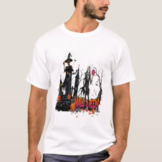 Camiseta arte grafiti de damas de halloween 3D genial famil