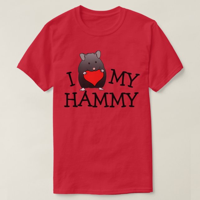 Camiseta Arte Hammy sirio de oso negro (2) (Diseño del anverso)