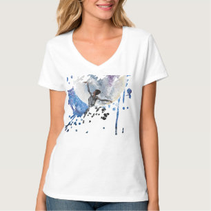 Camiseta Arte hecho a mano: bailando con la luna