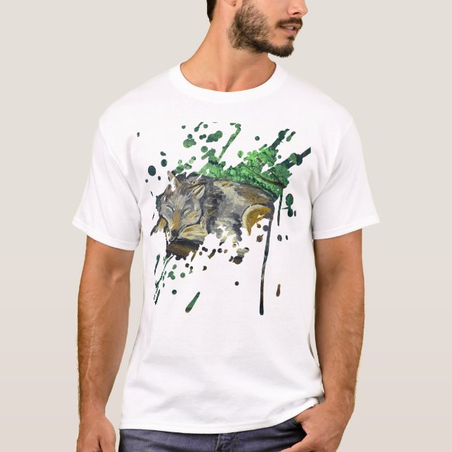 Camiseta Arte hecho a mano de sueño profundo  (Anverso)