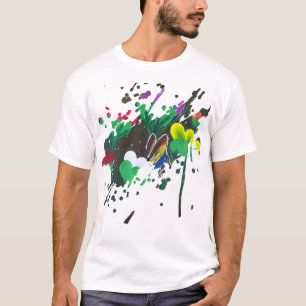 Camiseta Arte hecho a mano - Flor de mariposa