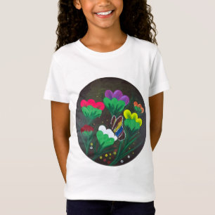 Camiseta Arte hecho a mano - Flor de mariposa