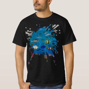 Camiseta Arte hecho a mano: profundidades del océano