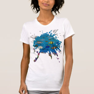Camiseta Arte hecho a mano: profundidades del océano