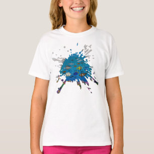 Camiseta Arte hecho a mano: profundidades del océano 