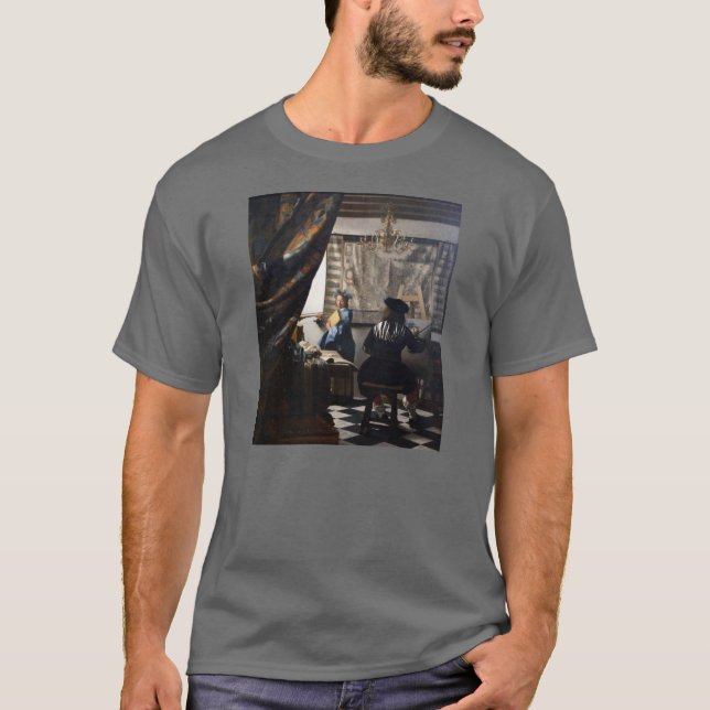 Camiseta Arte holandés de la pintura de Vermeer del artista (Anverso)