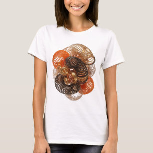 Camiseta Arte impreso ABSTRACTO de oro moderno