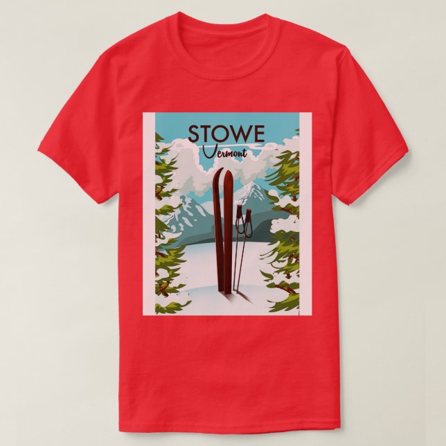 Camiseta Arte impreso de Stowe Vermont (Diseño del anverso)