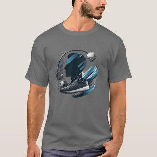 Camiseta Arte impreso deportivo de identidad personal retro