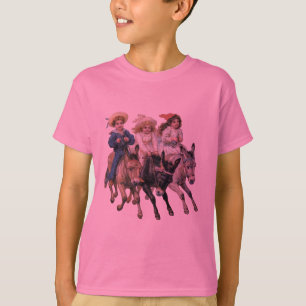 Camiseta Arte infantil de caballo pony antiguo