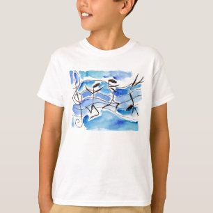 Camiseta Arte interpretativa de las notas musicales de la