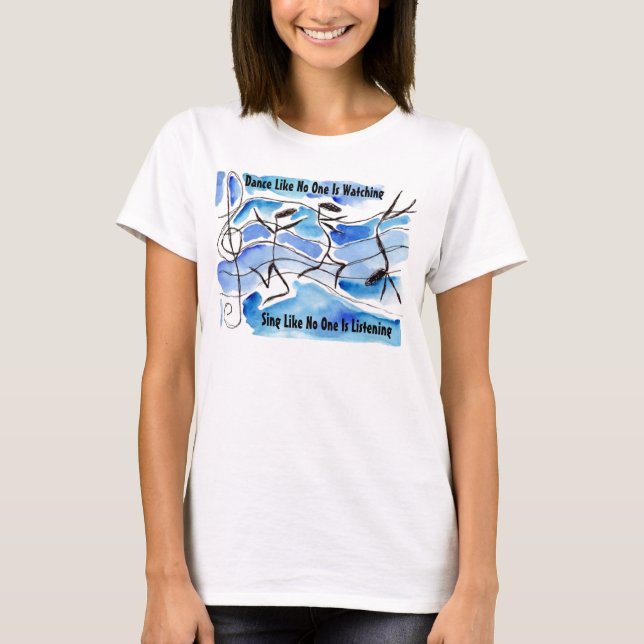 Camiseta Arte interpretativa de las notas musicales de la (Anverso)