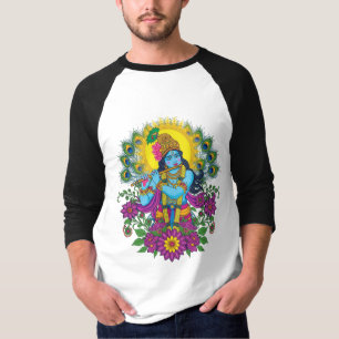 Camiseta Arte Intrincado Tradicional del Señor Krishna