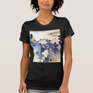 Camiseta Arte japonés azul vintage