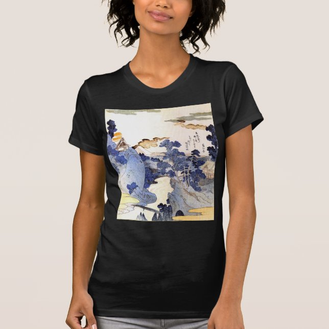 Camiseta Arte japonés azul vintage (Anverso)