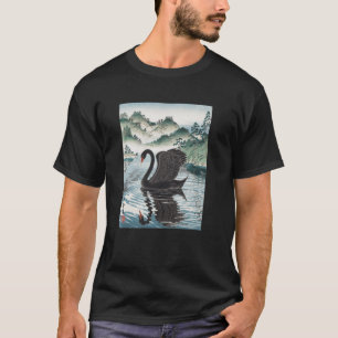 Camiseta Arte Japonés Cisne Negro Kyosai Vintage Japón Artw