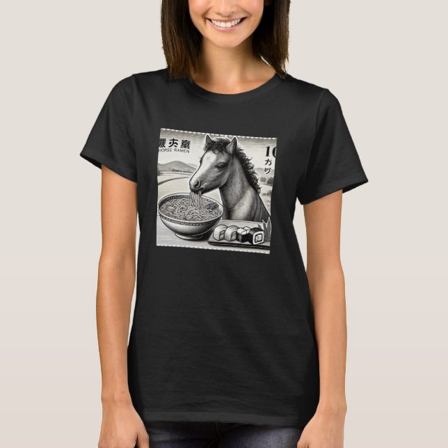 Camiseta Arte Japonés Clásico Amante De Fideos Potro De Cab (Anverso)